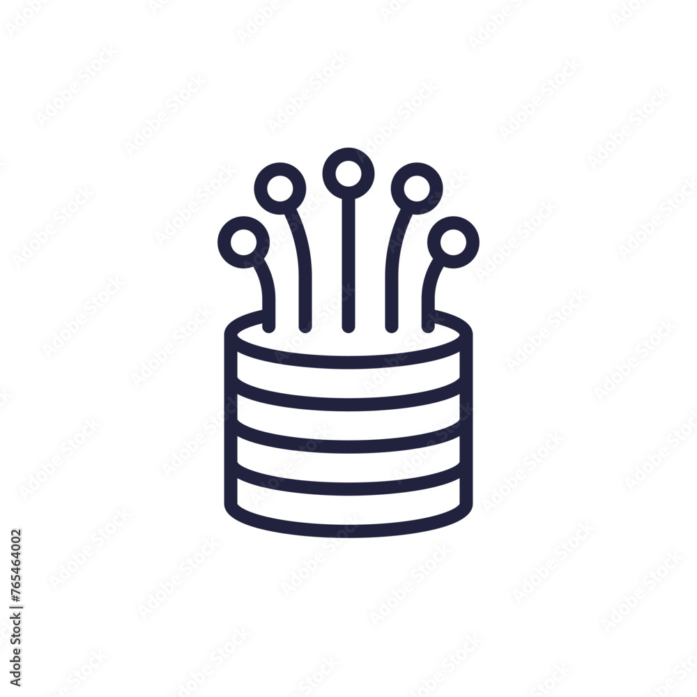 Poster data sources icon in line style