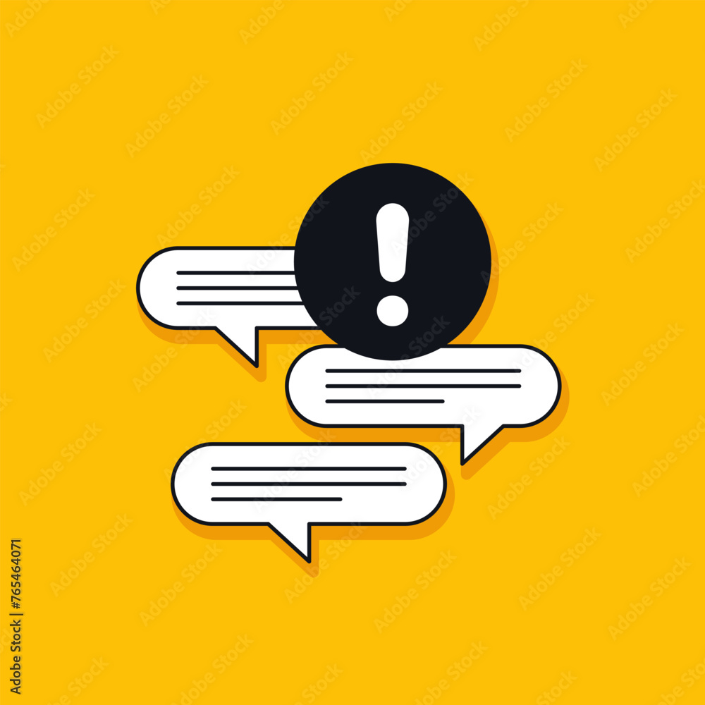 Canvas Prints important messages in chat icon, vector