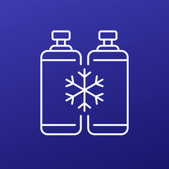 Obraz premium freon tanks icon, refrigerant gas line vector design