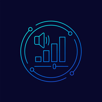 volume control icon, linear design