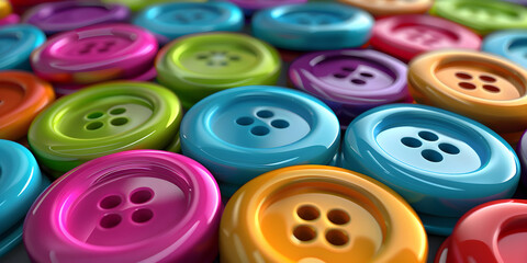 buttons ,Buttons for sewing colorful background ai generative
 - obrazy, fototapety, plakaty