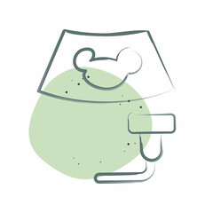 Icon Ultrasound. related to Medical symbol. Color Spot Style. simple design editable. simple illustration