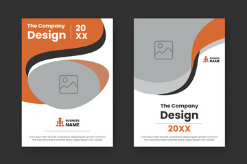 Modern Terracotta Ebook Cover Template in A4. Abstract  Shapes Cover Design Suitable for Document, Brochure, Annual Report, Magazine, Corporate Business, Company Portfolio, Flayer, Website, etc.