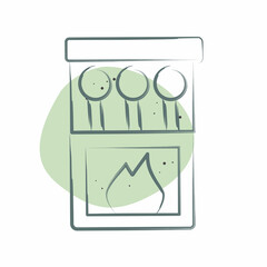 Icon Match. related to Picnic symbol. Color Spot Style. simple design editable. simple illustration