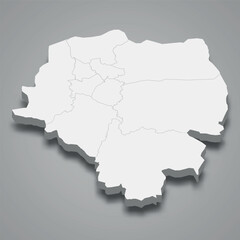 3d isometric map of Addis Ababa is a region of Ethiopia