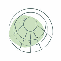 Icon Massai 2. related to Kenya symbol. Color Spot Style. simple design editable. simple illustration