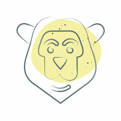 Icon Lion. related to Kenya symbol. Color Spot Style. simple design editable. simple illustration