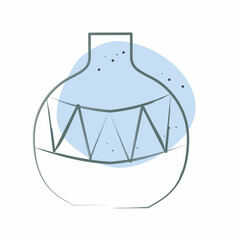 Icon Vase. related to Kenya symbol. Color Spot Style. simple design editable. simple illustration