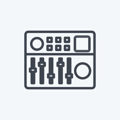 Icon Controller. suitable for music symbol. line style. simple design editable. design template vector. simple symbol illustration
