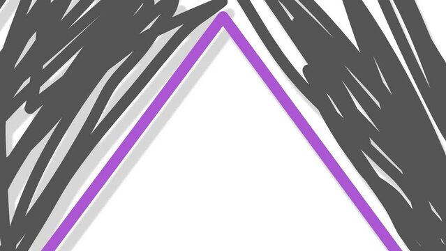 The pyramid frame changes color during the animation. The outside of the frame has a dark striped, hatched area.