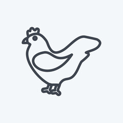 Icon Hen. suitable for Garden symbol. line style. simple design editable. design template vector. simple symbol illustration