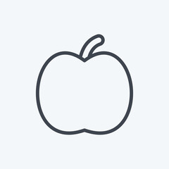 Icon Apple. suitable for Garden symbol. line style. simple design editable. design template vector. simple symbol illustration