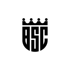 BSC letter logo design with white background in illustrator, cube logo, vector logo, modern alphabet font overlap style. calligraphy designs for logo, Poster, Invitation, etc.