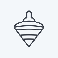 Icon Toy Top. suitable for Baby symbol. line style. simple design editable. design template vector. simple symbol illustration