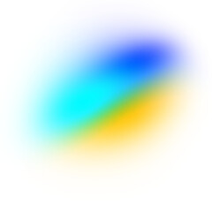 Blurry gradient shape on transparent background