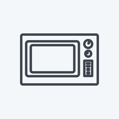 Icon Microwave Oven. suitable for Home symbol. line style. simple design editable. design template vector. simple symbol illustration