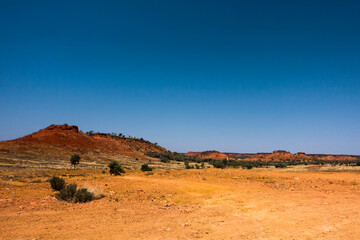 Dry mesa at Cawnpore Lookout in Outback Queensland, Australia