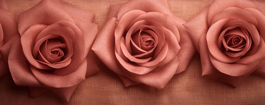 Rose raw burlap cloth for photo background, in the style of realistic texture