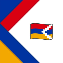 Artsakh Flag Abstract Background Design Template. Artsakh Independence Day Banner Social Media Post. Artsakh Illustration
