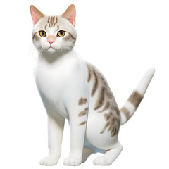 Fototapeta premium a cat on a transparent (white) background