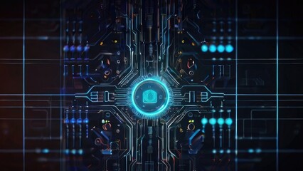 Futuristic AI Robot Bridging Creativity Technology and Artistry robot with artificial intelligence background