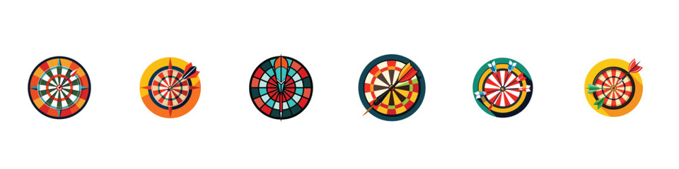 Target Icon vector. Icon marketing target, Set of Aim, Target and Goal icons. Successful shoot. Darts target aim icon on white background. target icon