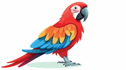 A parrot red macaw bird cute happy cartoon wildlife