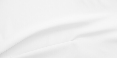 Fototapeta premium White Fabrick Cloth Background Gradient Color Pattern Silk Luxury Cotton Sheet Material Satin Material Linen Surface Canvas Abstract Weave Fashion Wallpaper Textile Vintage Backdrop Smooth Card Modern