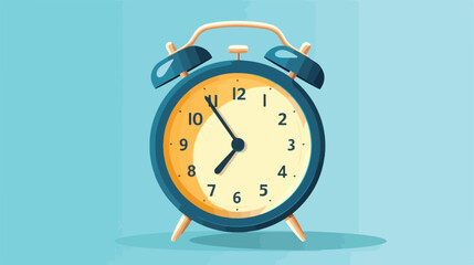 Alarm clock isolated icon flat vector isolated on white