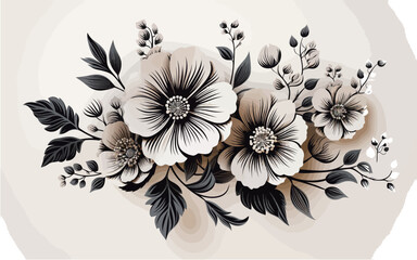 Vector floral art wallpaper