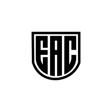 EAC letter logo design with white background in illustrator, cube logo, vector logo, modern alphabet font overlap style. calligraphy designs for logo, Poster, Invitation, etc.