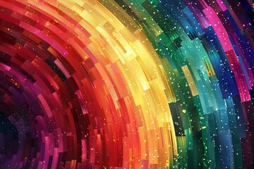 a rainbow colored background with glitter - obrazy, fototapety, plakaty