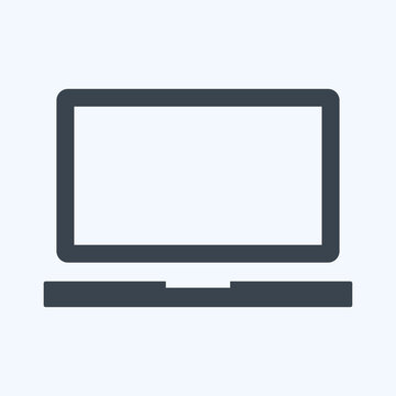 Icon Laptop - Glyph Style,Simple illustration,Editable stroke