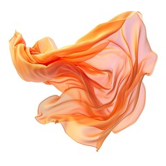 Sunset Glow: Vibrant Orange Shawl on White Background for Radiant Elegance
