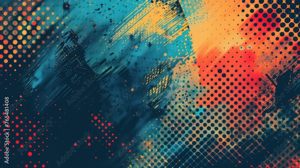 Poster abstract halftone grunge texture: a dynamic and versatile background image