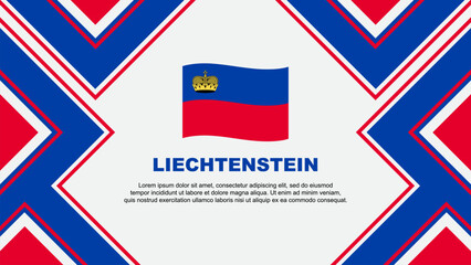 Liechtenstein Flag Abstract Background Design Template. Liechtenstein Independence Day Banner Wallpaper Vector Illustration. Liechtenstein Vector