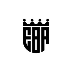 EBA letter logo design with white background in illustrator, cube logo, vector logo, modern alphabet font overlap style. calligraphy designs for logo, Poster, Invitation, etc.