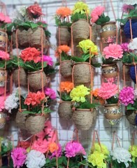 flowers in pots
