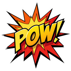 Comic Pow Splash Vector Illustration