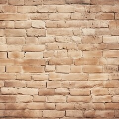 The beige brick wall makes a nice background for a photo