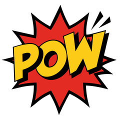 Comic Pow Splash Vector Illustration