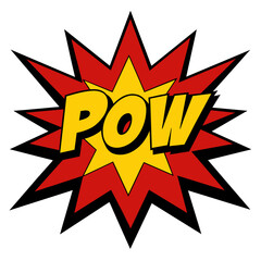 Comic Pow Splash Vector Illustration