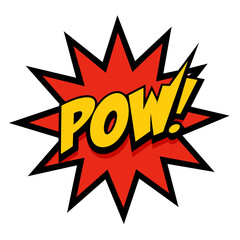 Comic Pow Splash Vector Illustration