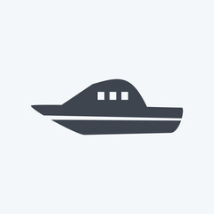 Fototapeta na wymiar Icon Boat - Glyph Style - Simple illustration,Editable stroke