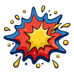 Comic Splat Splash Vector Illustration