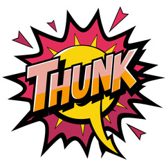 Comic Thunk Splash Vector Illustration