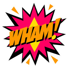 Comic Wham Splash Vector Illustration