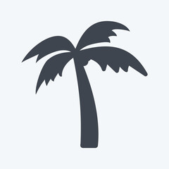 Icon Coconut Tree - Glyph Style - Simple illustration,Editable stroke