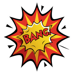 Comic Bang Splash Vector Illustration