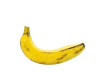 Organic Ripe Banana Fruit Isolated on White Background